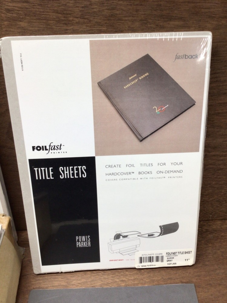 Powis Parker Foilfast Title sheets Grey Suede