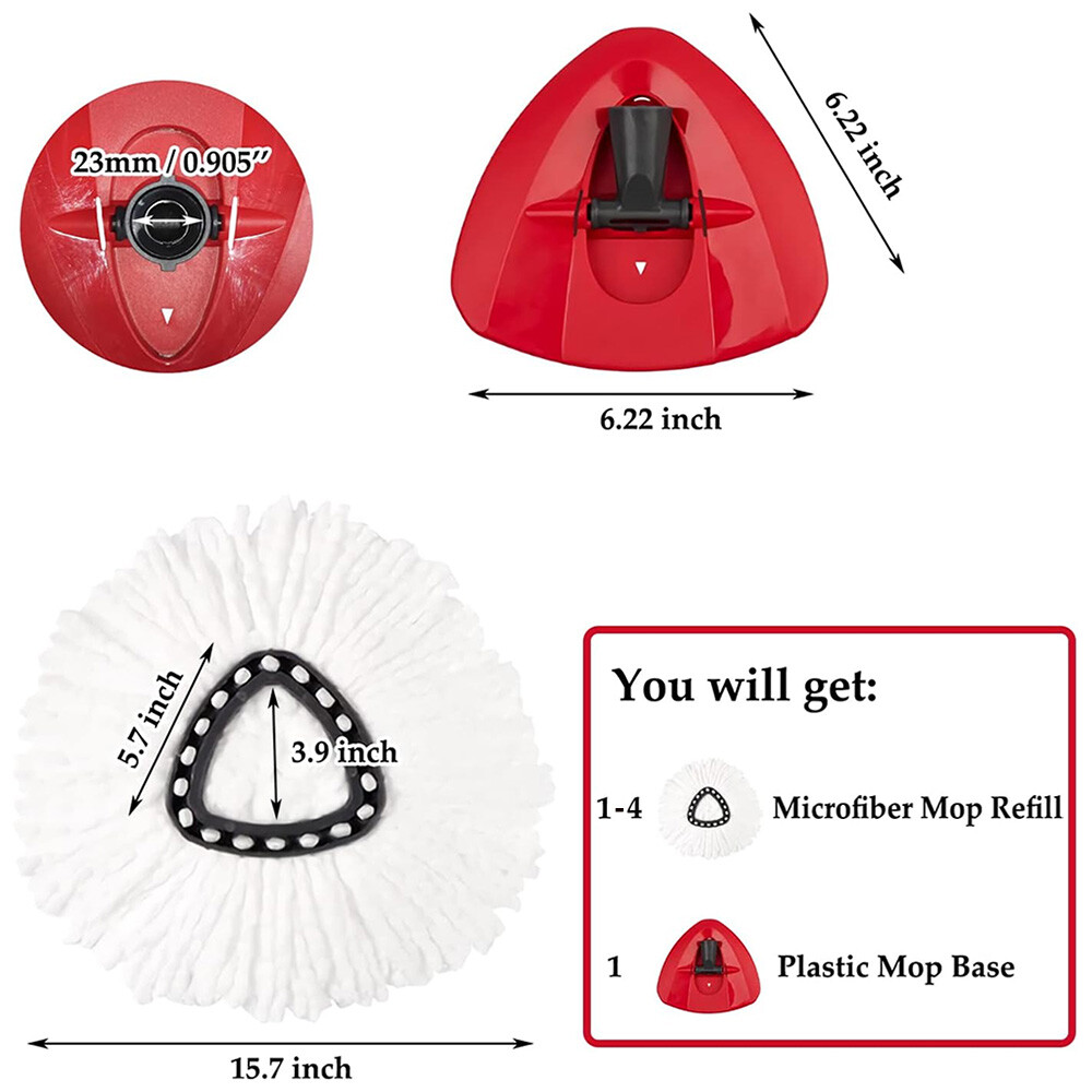 Replacement Microfiber Mop HEAD For O-Cedar Spin Mop Easy Clean Wring Refill