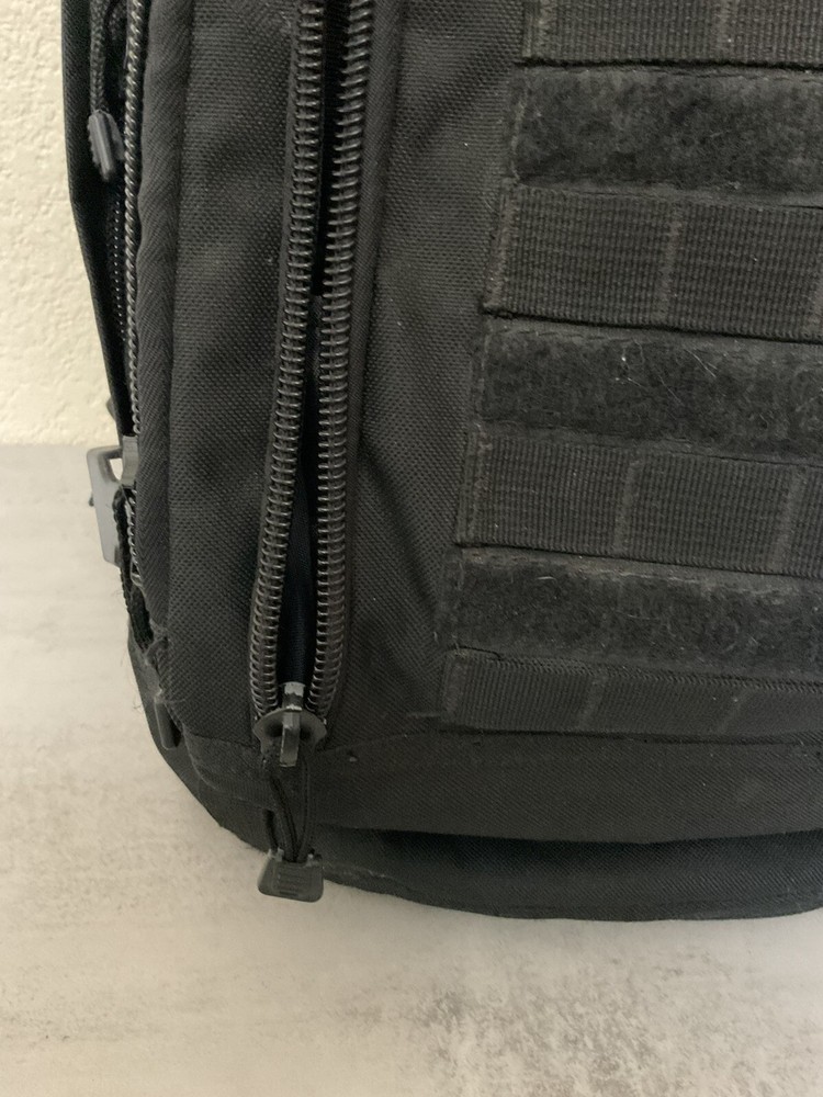 Fox Tactical Backpack Black Multi Compartments Hiking Outdoors - See Notes