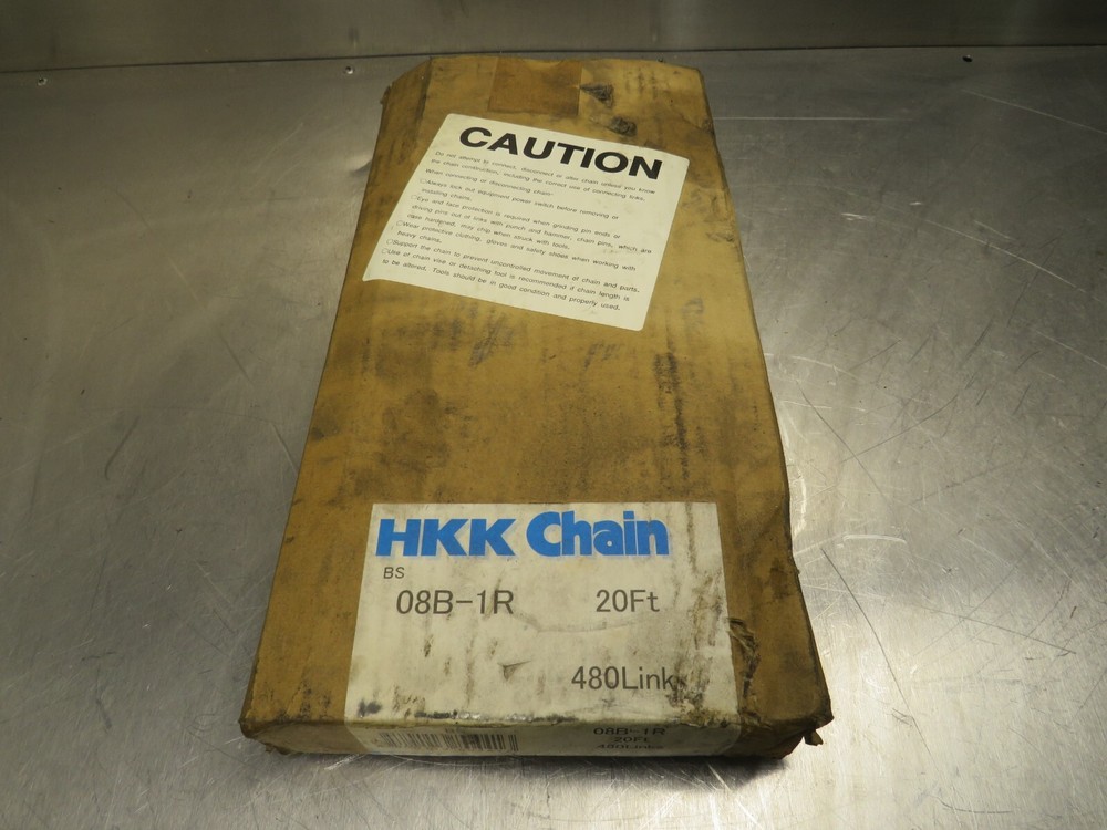 HKK 08B-1 Riveted Roller Chain 17'