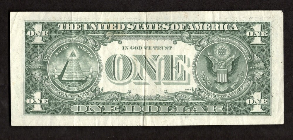 1977A $1 FRN Richmond Gutter Fold Error - VF