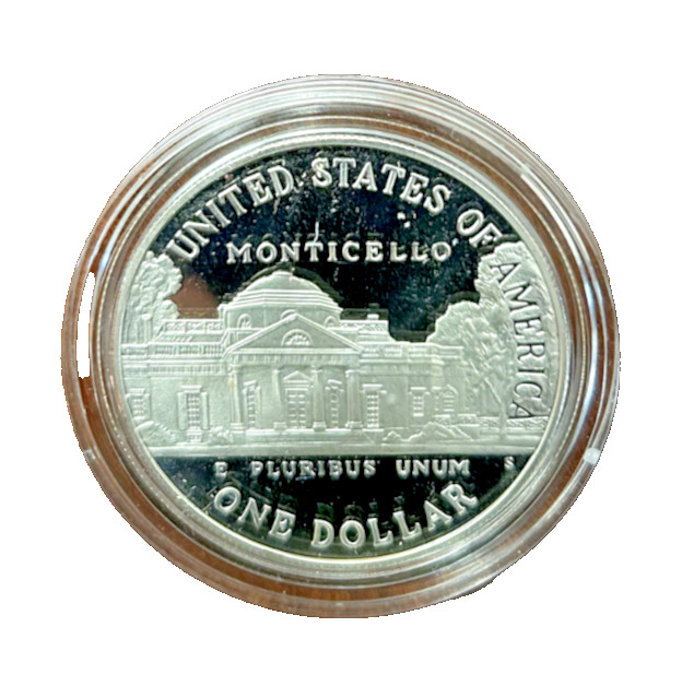 1993-S Jefferson Proof Silver Dollar US Mint Commemorative
