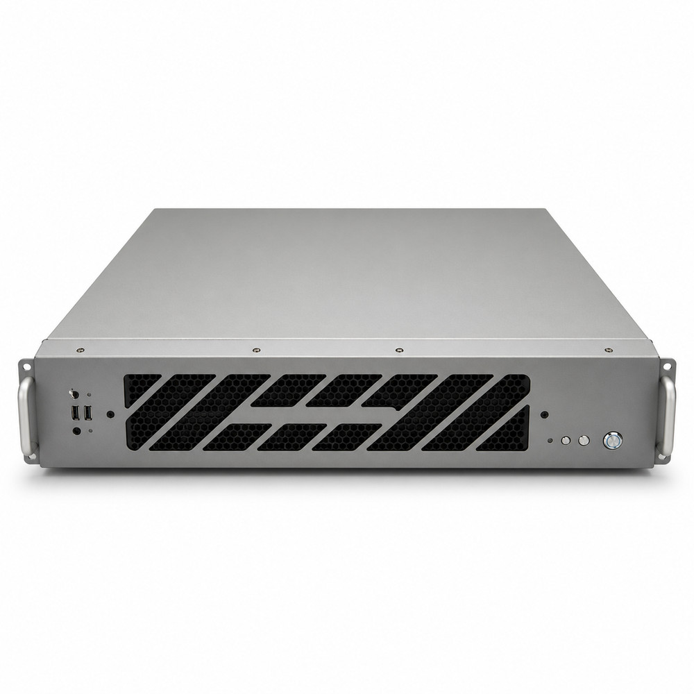 2U 12" Short Depth Rackmount Server Case w/ Triple 80mm Fan Assembly