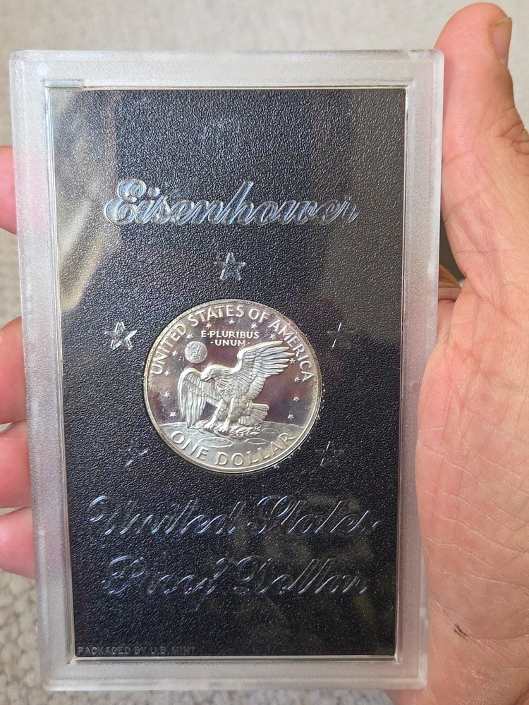 1971 S Eisenhower Dollar 40% Silver Proof w/ Box