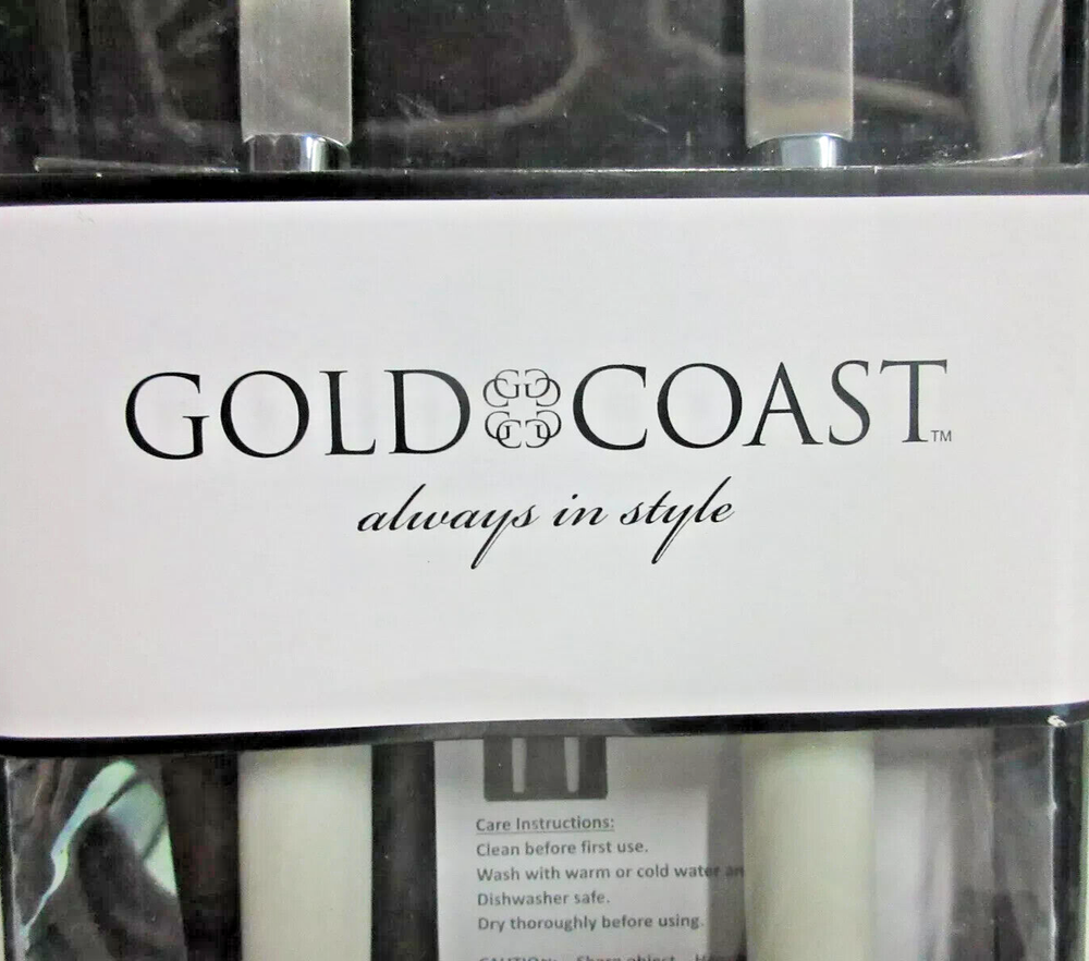 Gold Coast Always In Style White Handle Stainless Salad Spoon Fork Serving Set