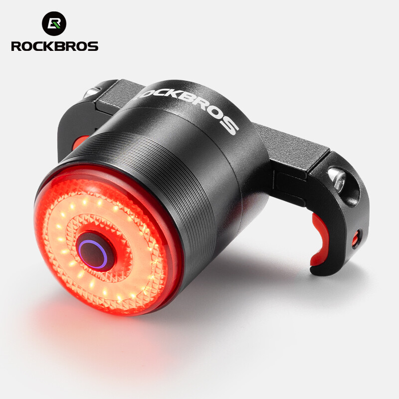 ROCKBROS Smart Brake Taillight LED Bike Taillight Bicycle Rear Seat Light USB-C
