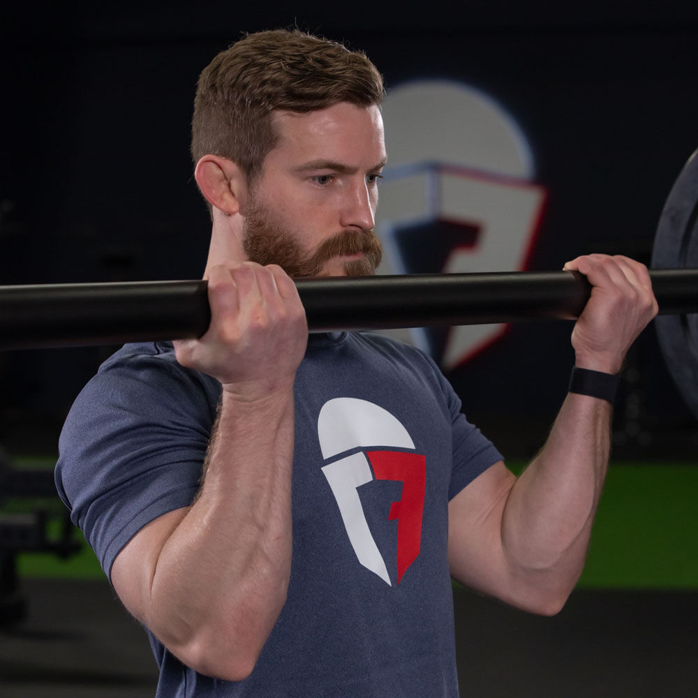 Titan Fitness 7 FT Axle Barbell, Fat Grip Strength Training, Olympic Bar