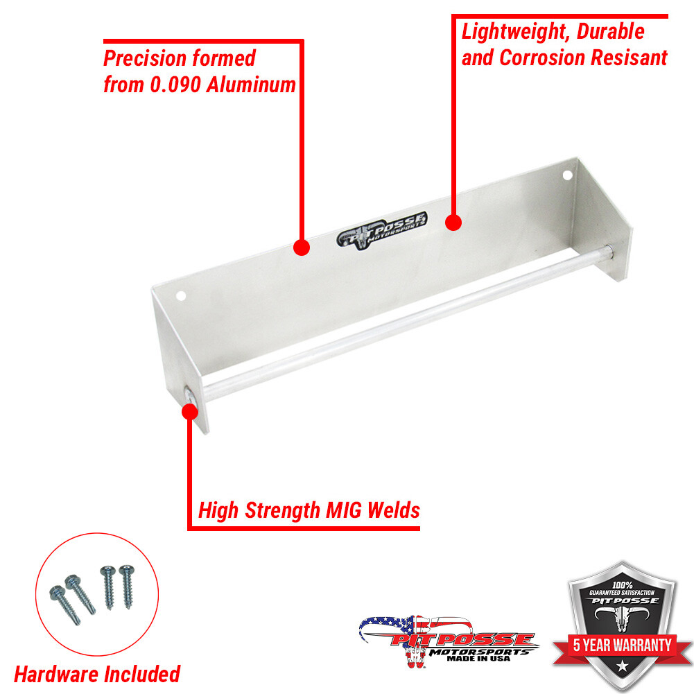 Pit Posse USA Made Garage Trailer Tie-Down Hanger Organizer NHRA Aluminum