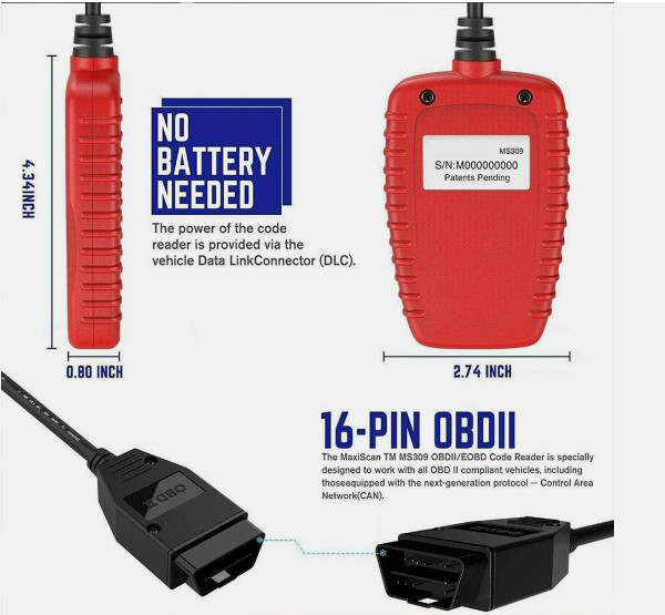 Car Code Reader OBD2 Scanner Car Check Automotive Engine Fault Diagnostic Tool