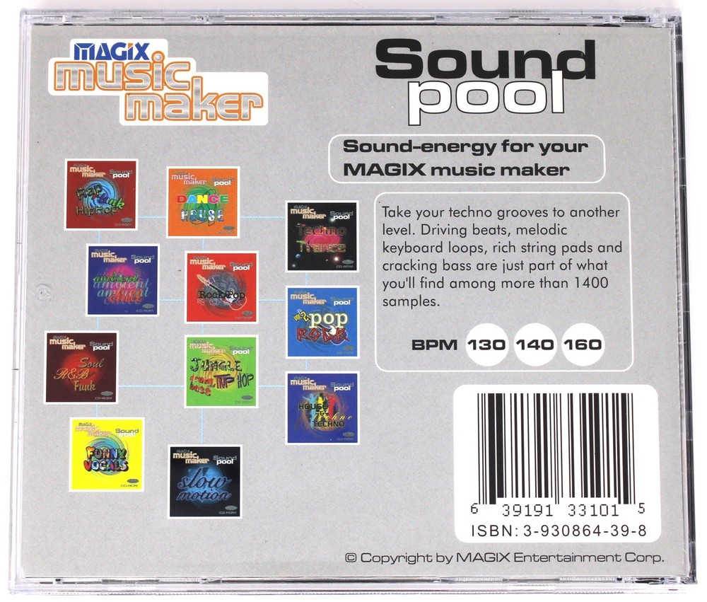 Magix Music Maker Sound Pool Techno Trance Sound Library/Sampling CD
