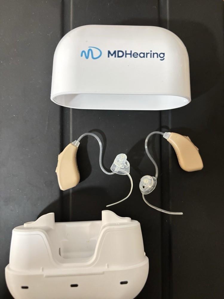 MDHearing VOLT 4 (OTC) Hearing Aid With A Charging Case