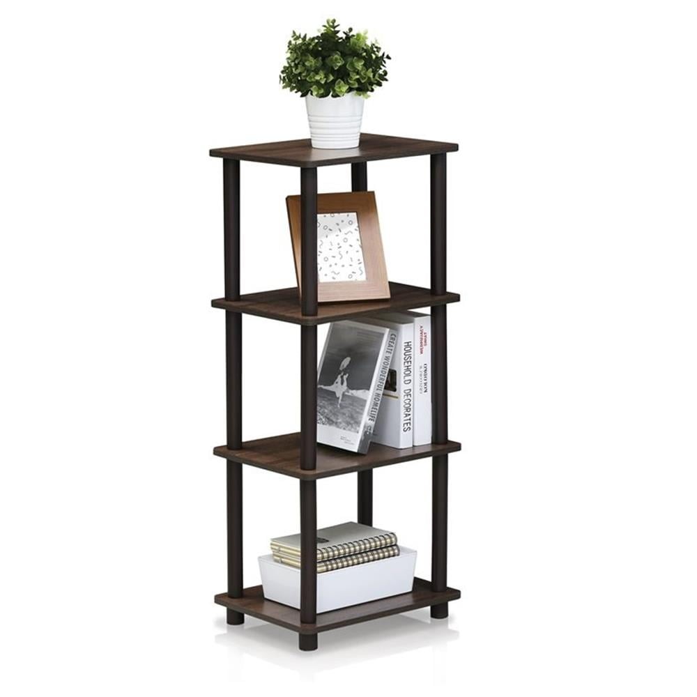 Engineered Wood 2 Space Shelf Walnut/Brown W/ Easy Assembly & Space Saving