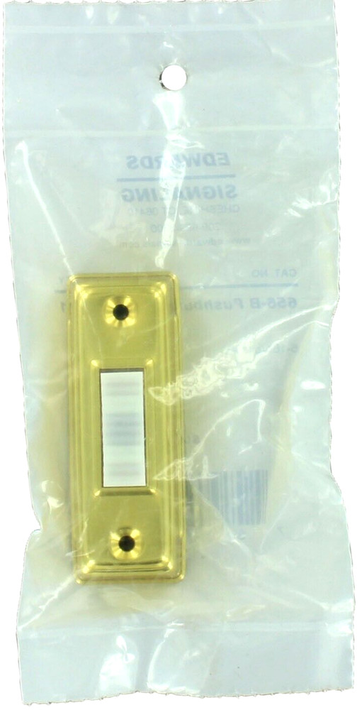 1 Pc Edwards Low Voltage Illuminated Pushbutton Switch Brass Finish 656-B
