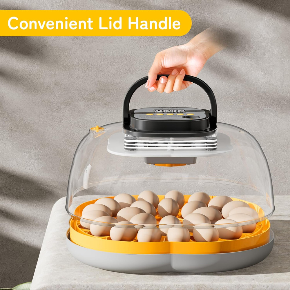 25 Egg Incubator, Temperature & Humidity Control, Programmable Automatic Egg Tur