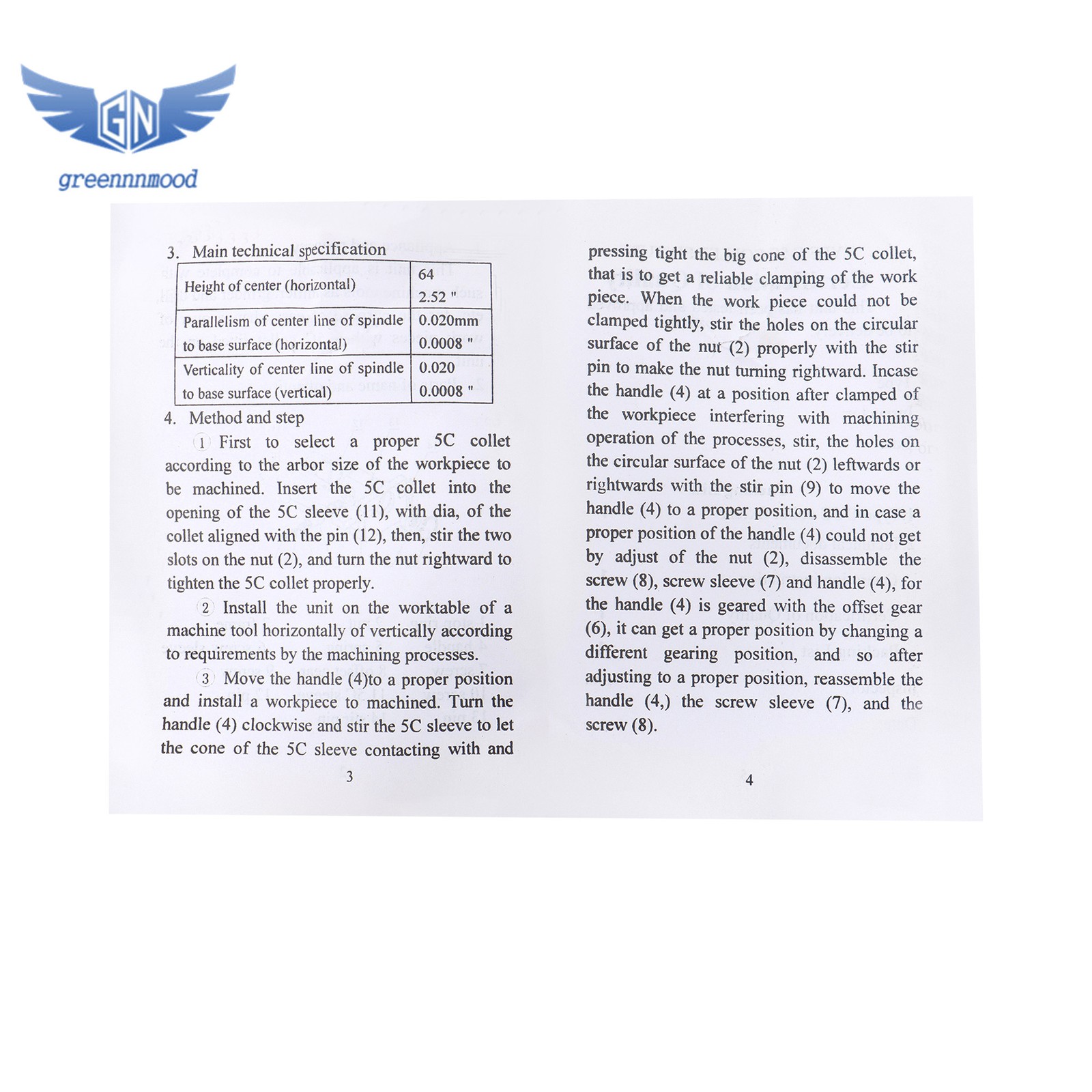 5C Horizontal-Vertical Angle Collet Fixture Lathe Grinding for 5C Collets