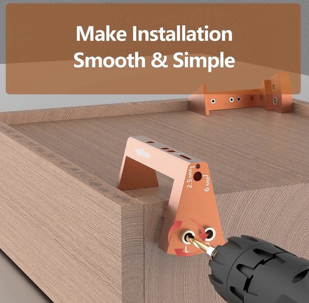 Undermount Drilling Guide - Durable Aluminum Drill Angle Guide w/Steel Insert...