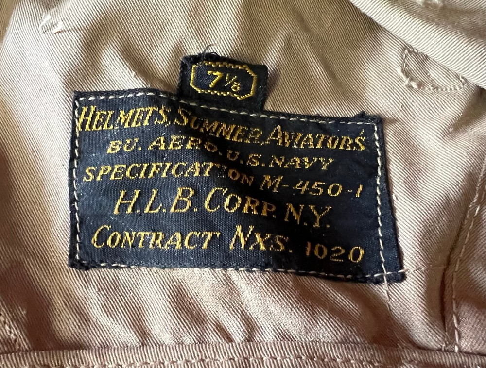 NAVAL AVIATOR’S TYPE M-450 SUMMER FLYING HELMET -