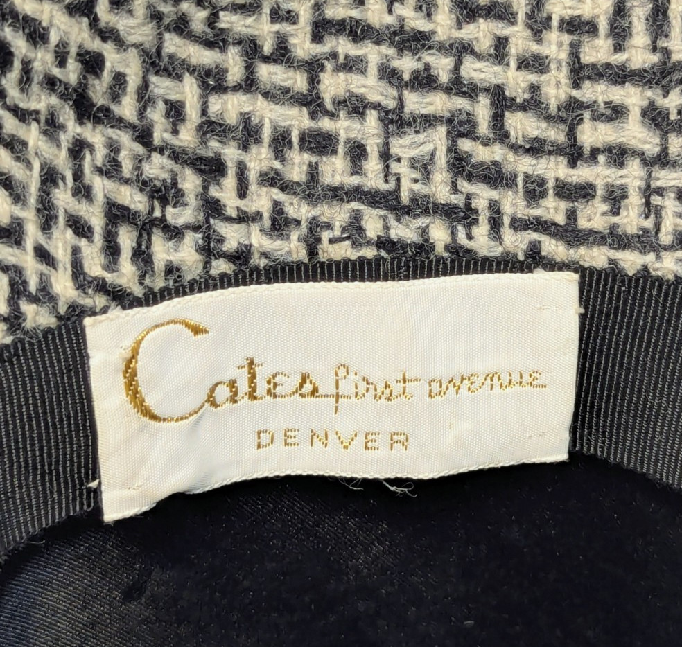 Vtg 60s 70s Tweed Tall Stovepipe Hat Womens Cates First Ave Mod Groovy Unique