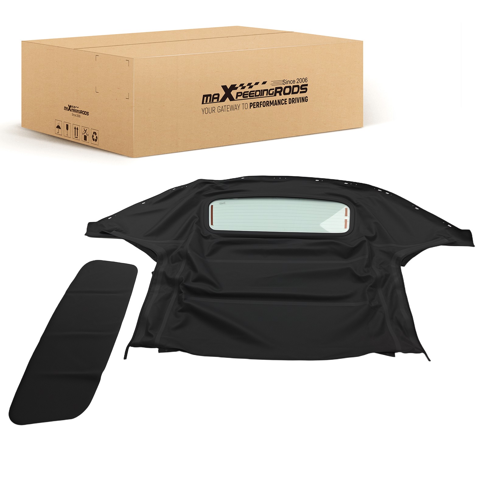 Black Glass Window Top for Mazda Miata 1990-2005 Convertible Soft Top Replace