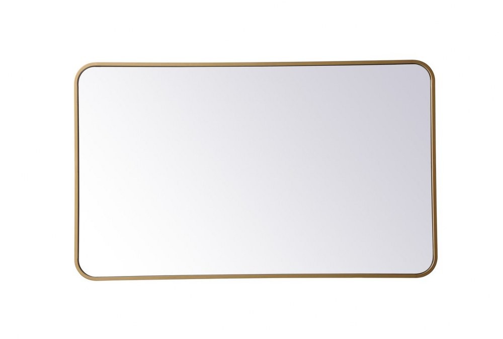 Used Elegant Decor MR802440BR Evermore - Soft Corner Rectangular Mirror In