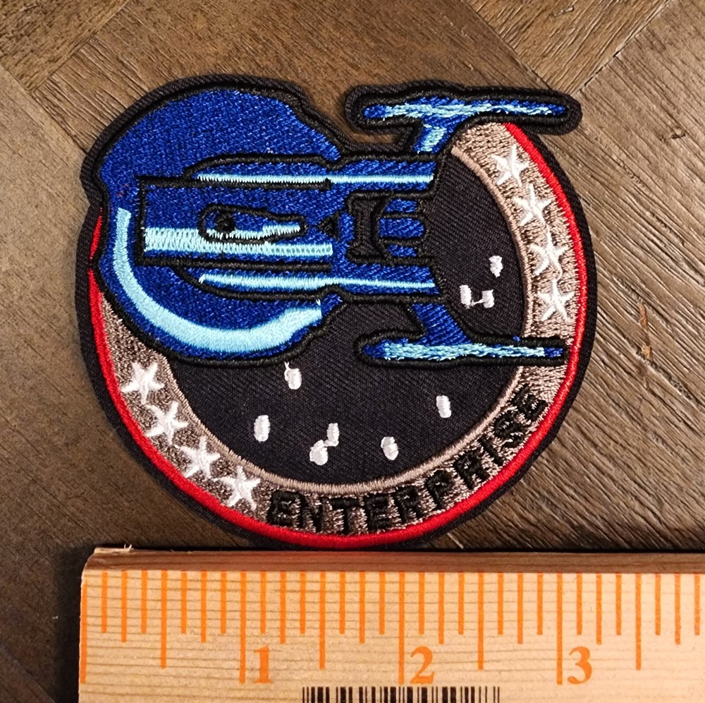 Iron On Embroidered Patch Featuring Starship Enterprise 1701D The Final Frontier