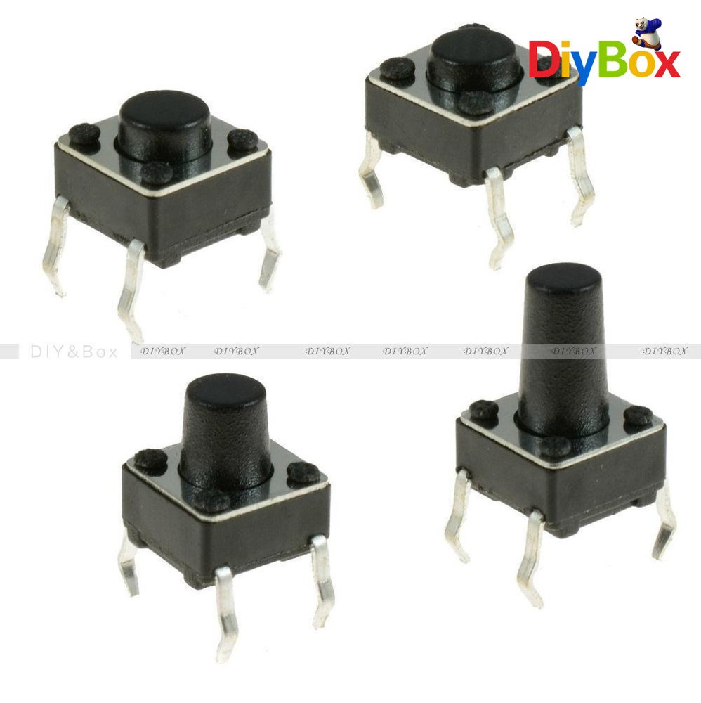 100PCS 6x6 3.1mm-13mm SPST Mini Micro Momentary Tactile Push PCB Button Switch