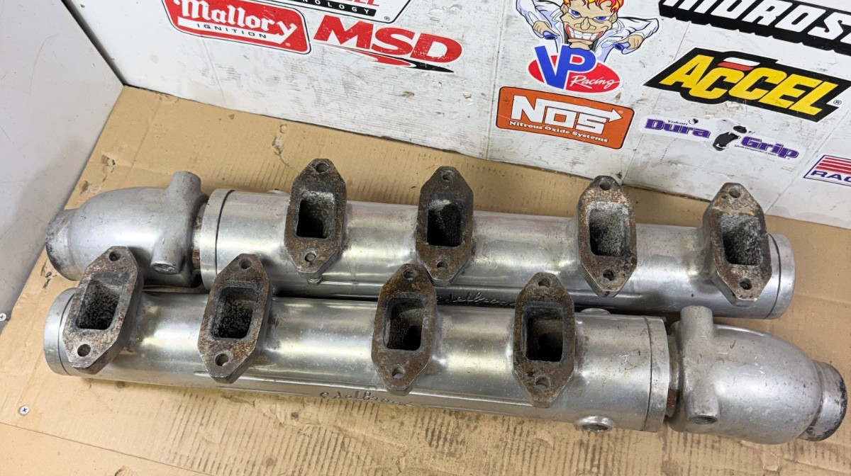 VINTAGE FORD FE 390 427 EDELBROCK M5 MARINE BOAT EXHAUST LOGS EXHAUST MANIFOLD