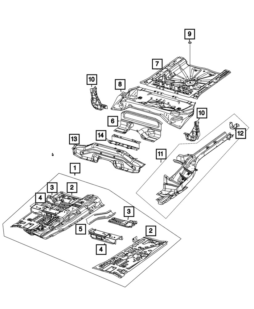Genuine Mopar Frame Rail Bracket Left 68616904AA