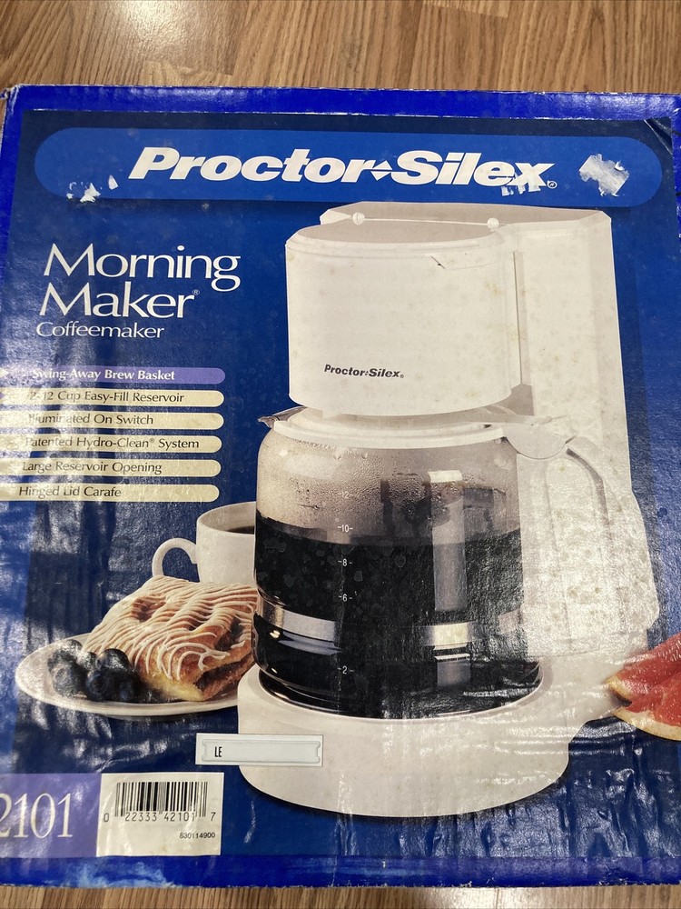 Protector Silex Morning Maker 42101  2-12 Cup White Coffeemaker