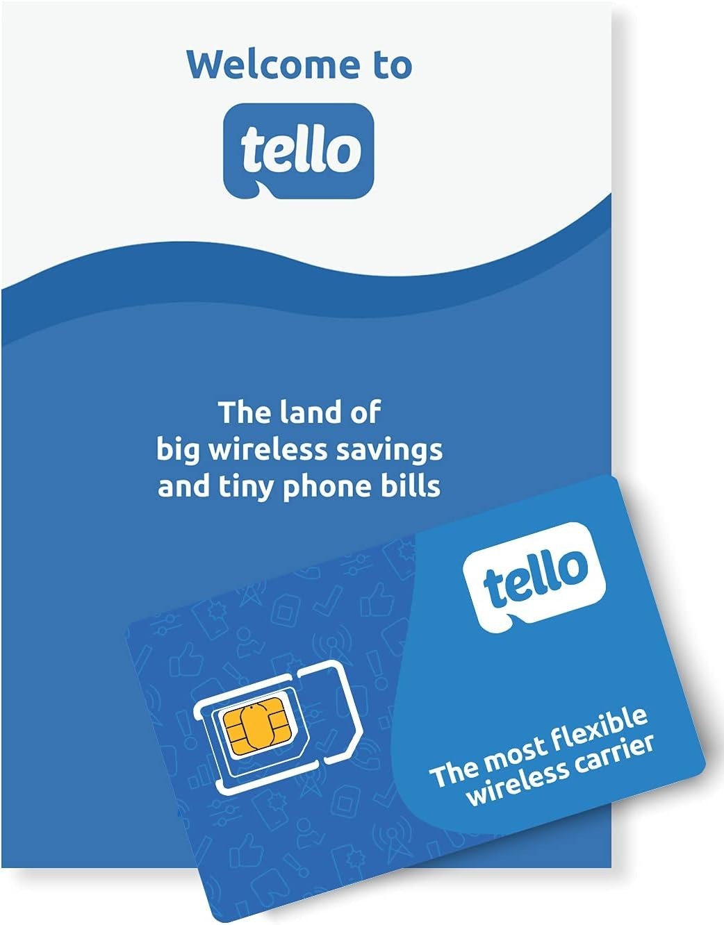 Tello Mobile, Bring Your Own Phone Kit, 3 in 1 US Prepaid SIM Card, Nation-Wide