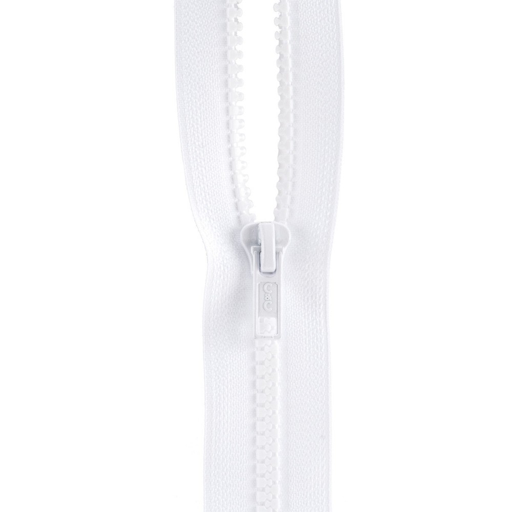Sport Separating Zipper 18" White