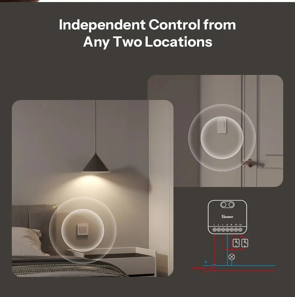 Sonoff MINI-ZBDIM Extreme Zigbee Smart Dimmer Switch Module Relay Wide Lighting