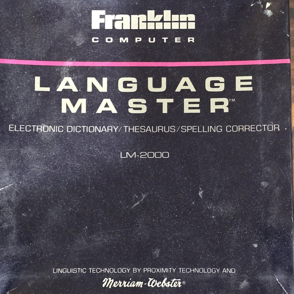 FRANKLIN LANGUAGE MASTER LM-2000 Electronic Dictionary & Thesaurus NICE! Working