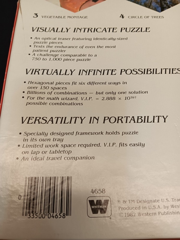 Vintage 1982 VIP The Ultimate Puzzle- Never Used- Virtually Impossible Puzzle