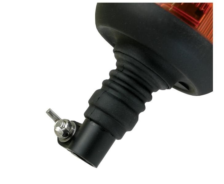 Rotating Flash Amber Beacon + Stem Flexible DIN Pole Mount Tractor Warning Light