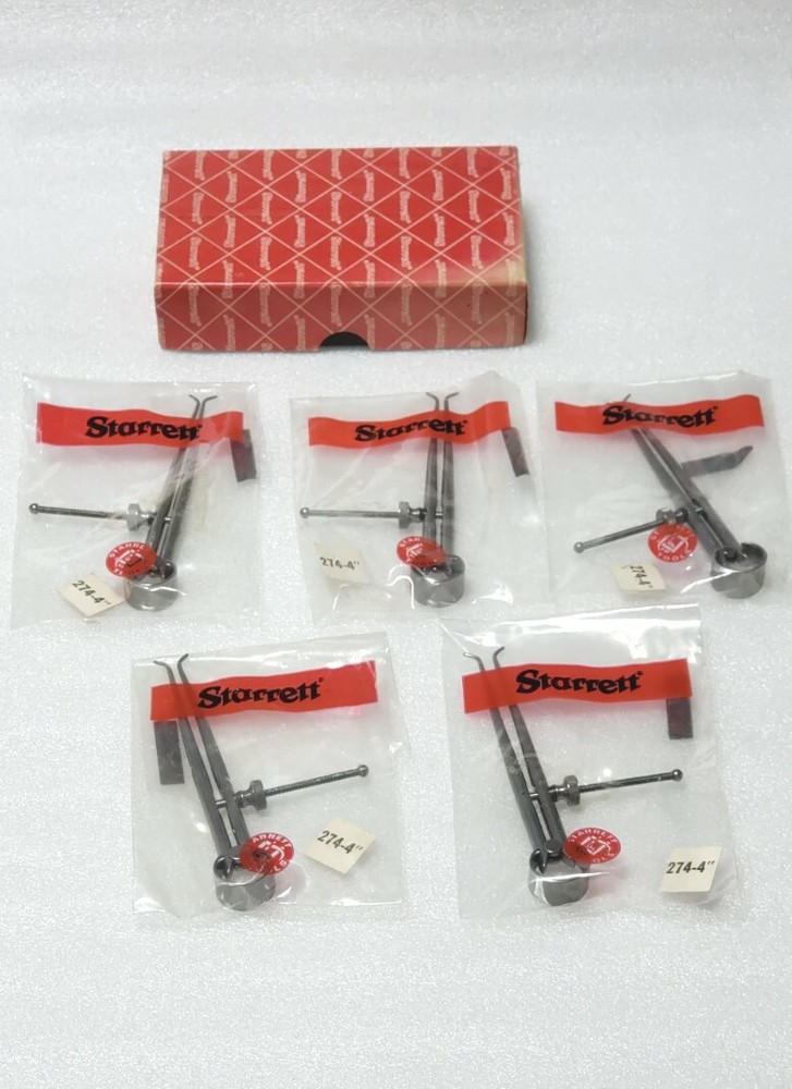 STARRETT 274-4 51302 Size 4" Toolmakers Spring-Type Caliper and Divider,Inside