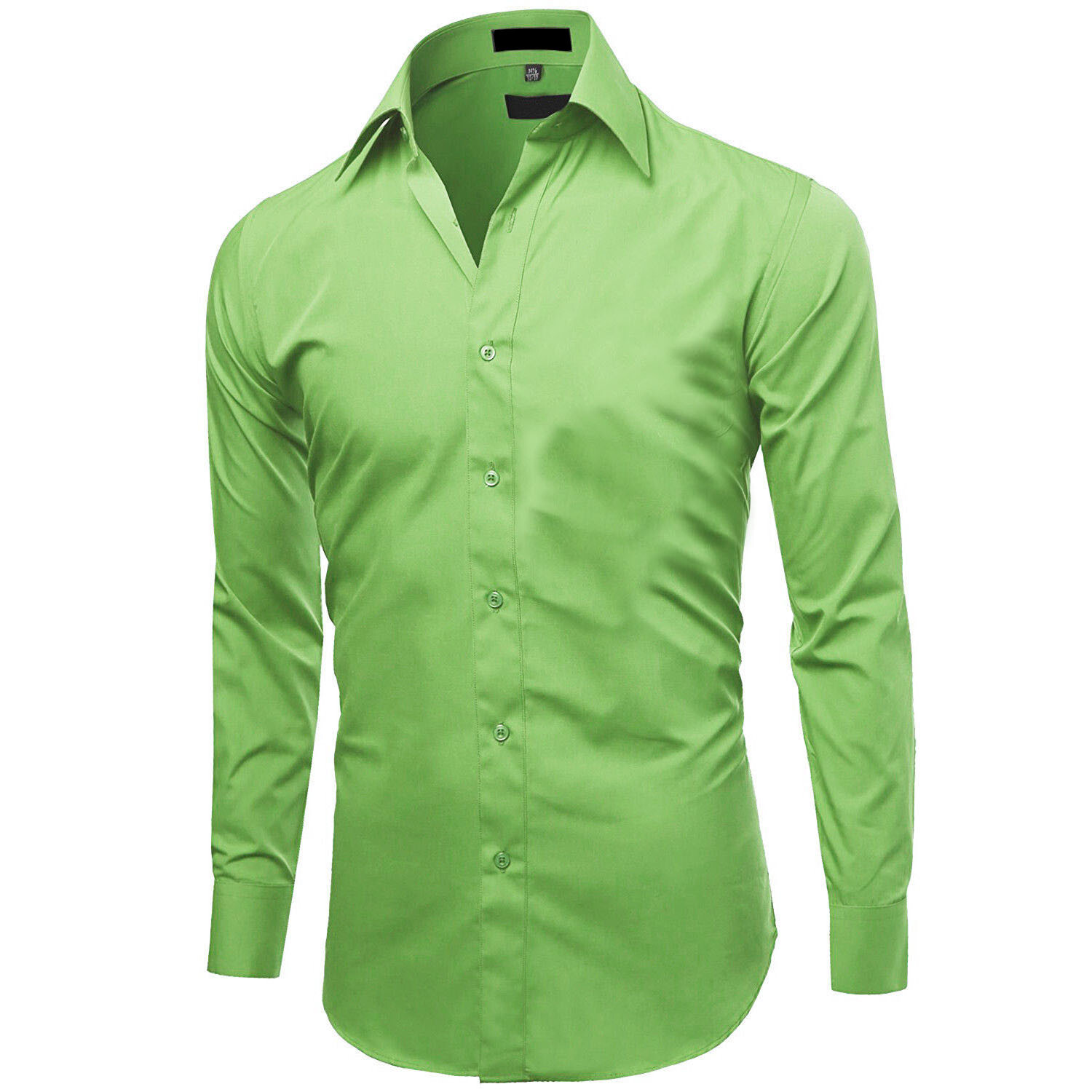 Omega Italy Men's Slim Fit Button-Up Long Sleeve Dress Shirt