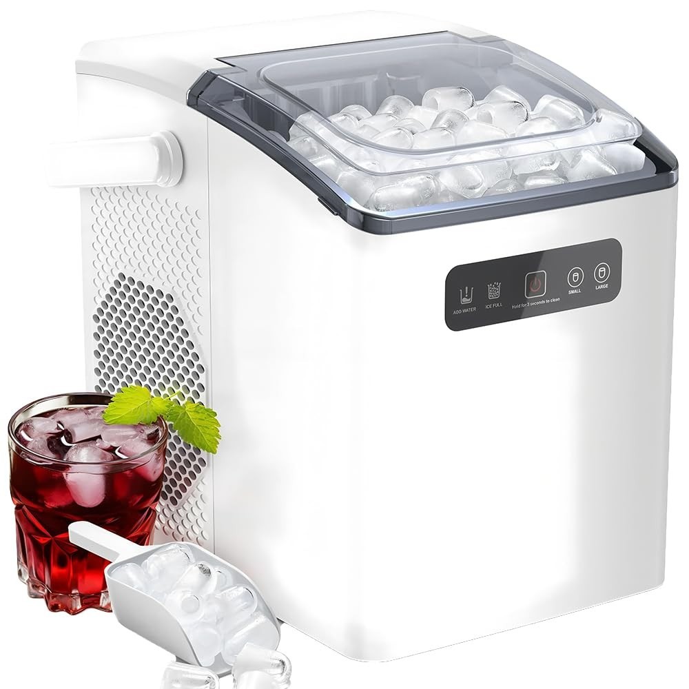 Portable Compact Ice Maker for Home - Mini Freezer with Fast Ice Production