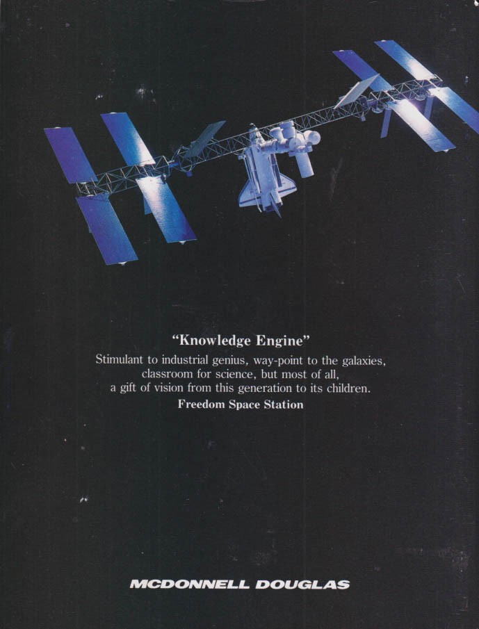 Knowledge Engine: Freedom Space Station: McDonnell Douglas ad 1989 SA