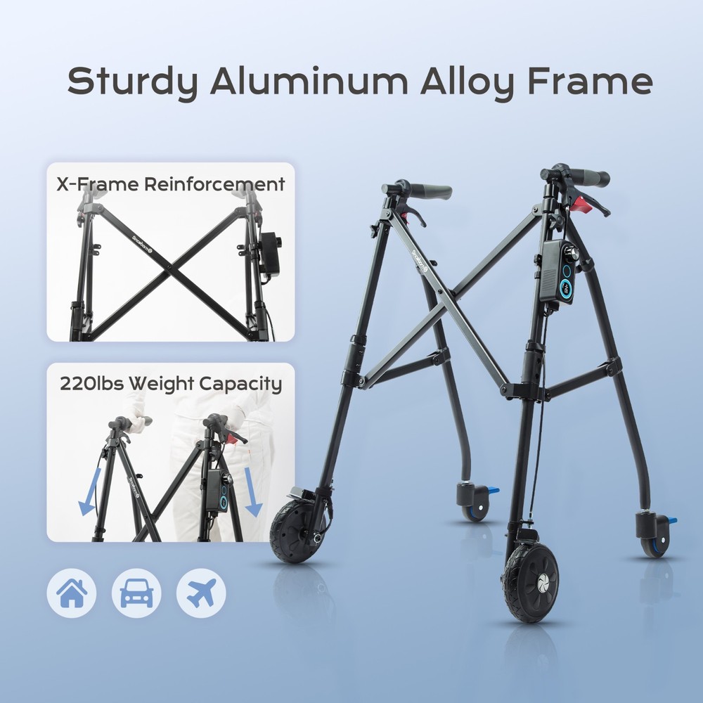 【Resistance Adjustable】Rollator Walker - Strength Training & Mobility Aid