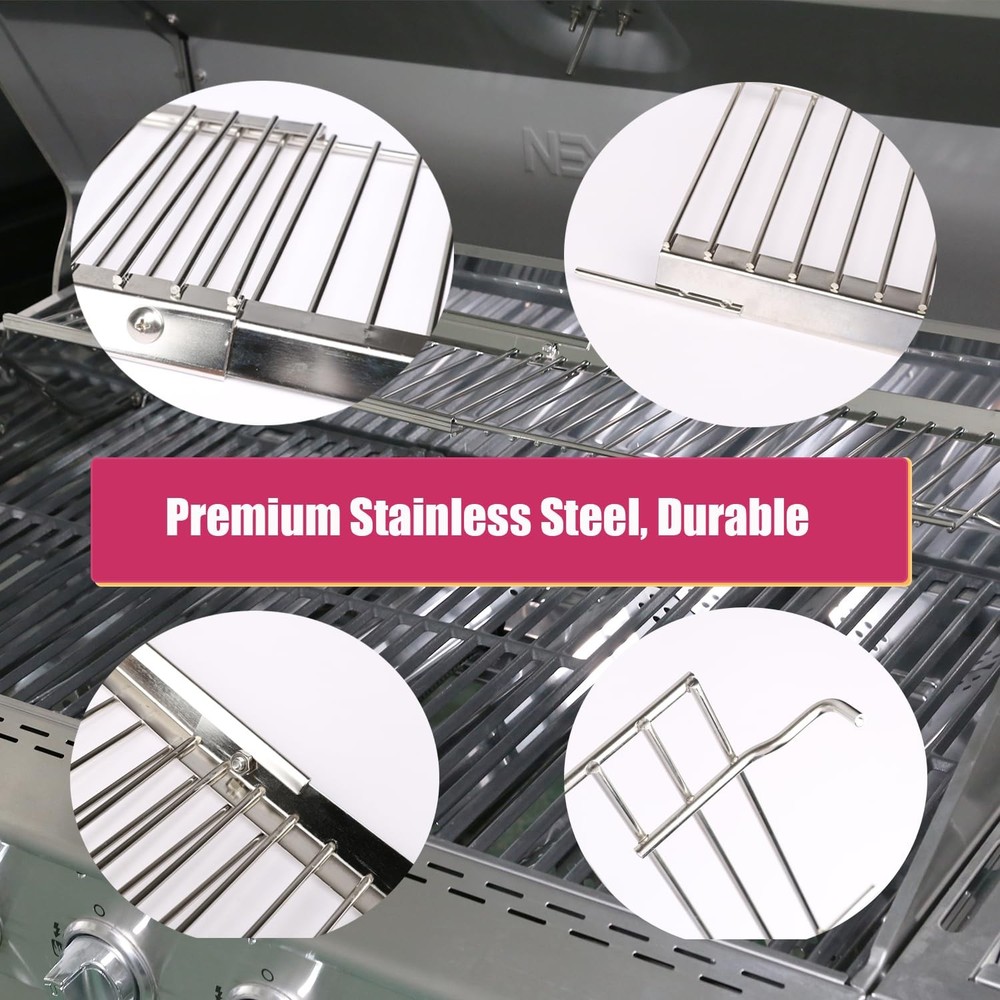 Universal Grill Warming Rack 20.6''- 32.08'', Adjustable Warming Rack for Nex...