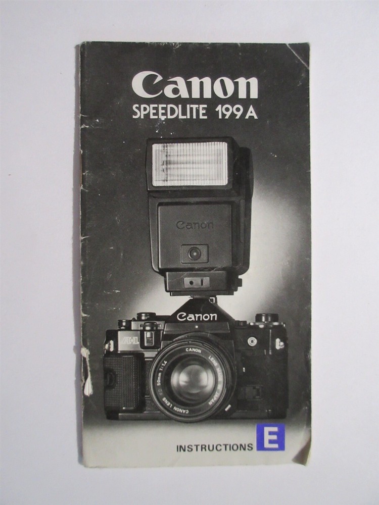 Canon Speedlite 199A Owner’s Manual Instructions Guide