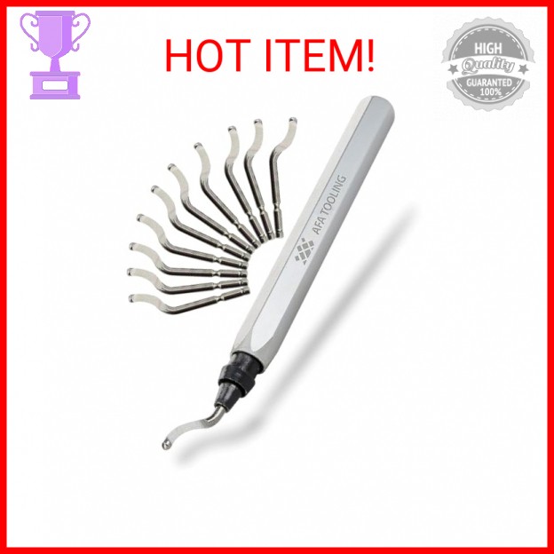 AFA Tooling - Deburring Tool Micro-Polished & Anodized Handle with 11 High-Speed