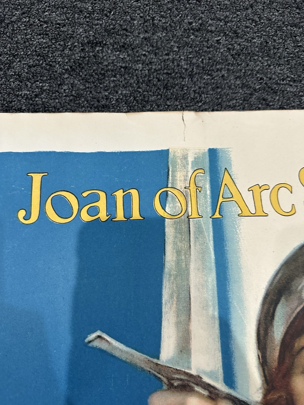Original WW1 1918 JOAN OF ARC SAVED FRANCE Poster World War One 20”x30”