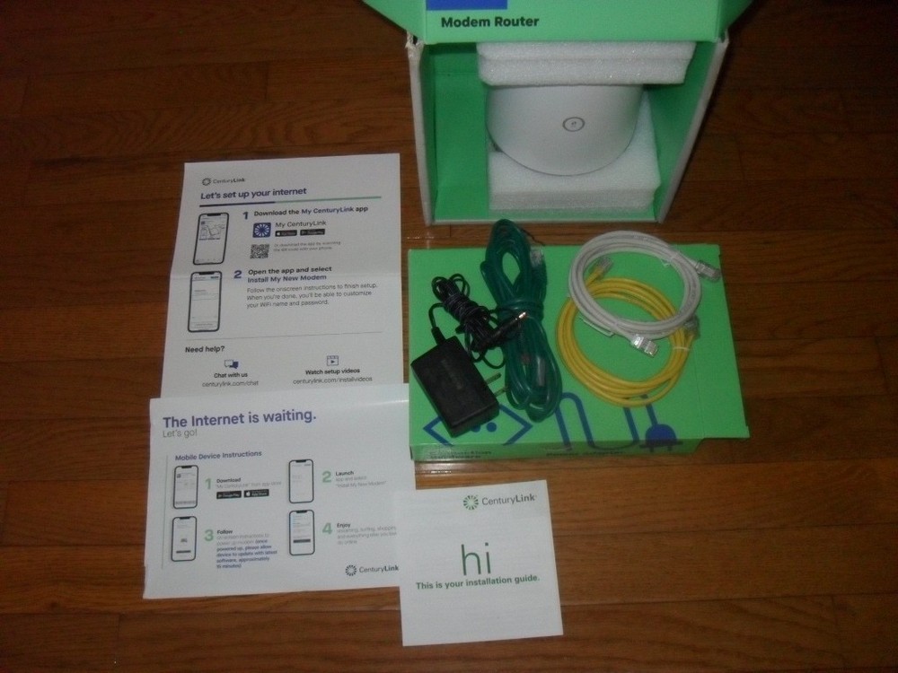 C4000BG Modem/Router – Power Adapter, DSL Cable, WAN Cable, LAN Cable, Tested