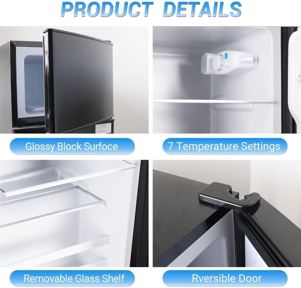 FLS-80-BLACK Refrigerator, Black