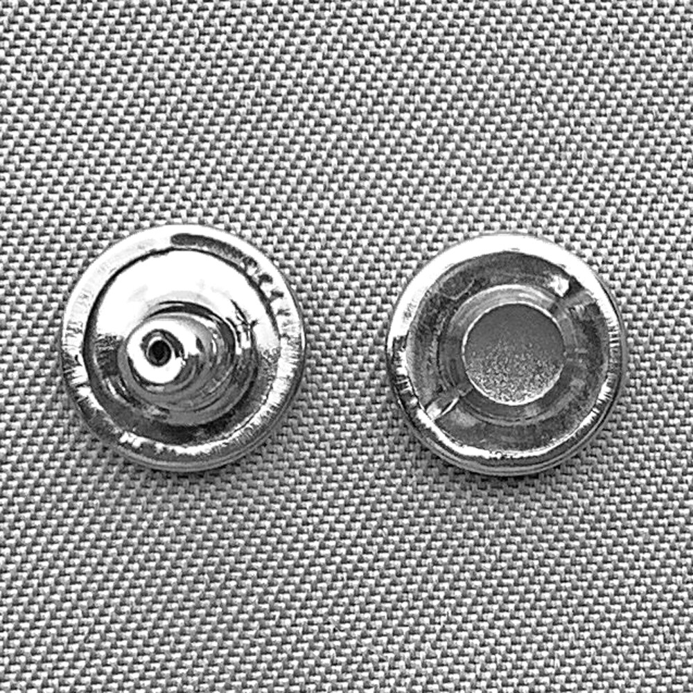 Round Snap Rivets 8mm Antique Silver Plated Q50 Sets per Pkg