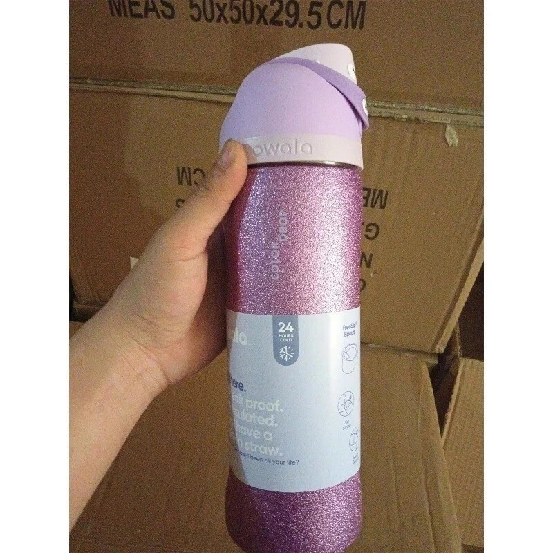 Owala 32oz FreeSip So Eggstra Limited Edition Shimmery Purple Water Bottle New