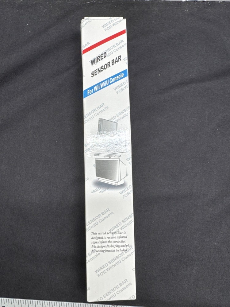 Wired Sensor Bar For Wii/WiiU Console With Easy Setup & Adhesive Mounts #2