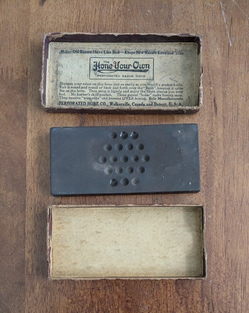 Antique Perforated Razor Hone